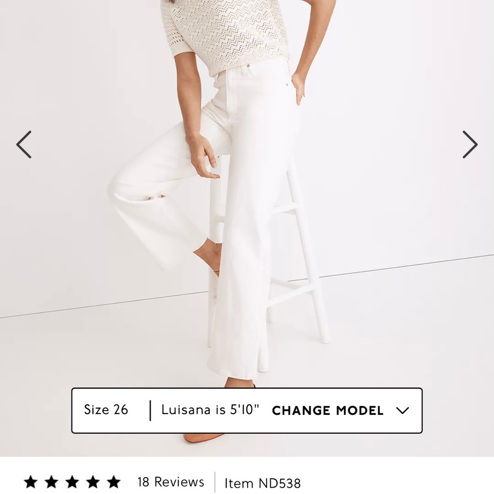 Perfect Vintage Wide Leg Jeans in Tile White
